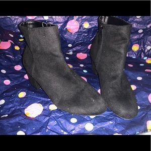 BLACK SUEDE BOOTS (with heel)